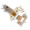 Spring-Loaded Door Latch, 63 mm, Brass, 3-Pack view 2
