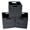 4 Black Wooden Crates with Two Handholds – New – 32 × 37.5 × 32.5 cm – for KALLAX Shelving view 2