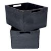 4 Black Wooden Crates with Two Handholds – New – 32 × 37.5 × 32.5 cm – for KALLAX Shelving view 3