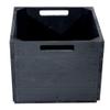 4 Black Wooden Crates with Two Handholds – New – 32 × 37.5 × 32.5 cm – for KALLAX Shelving view 4