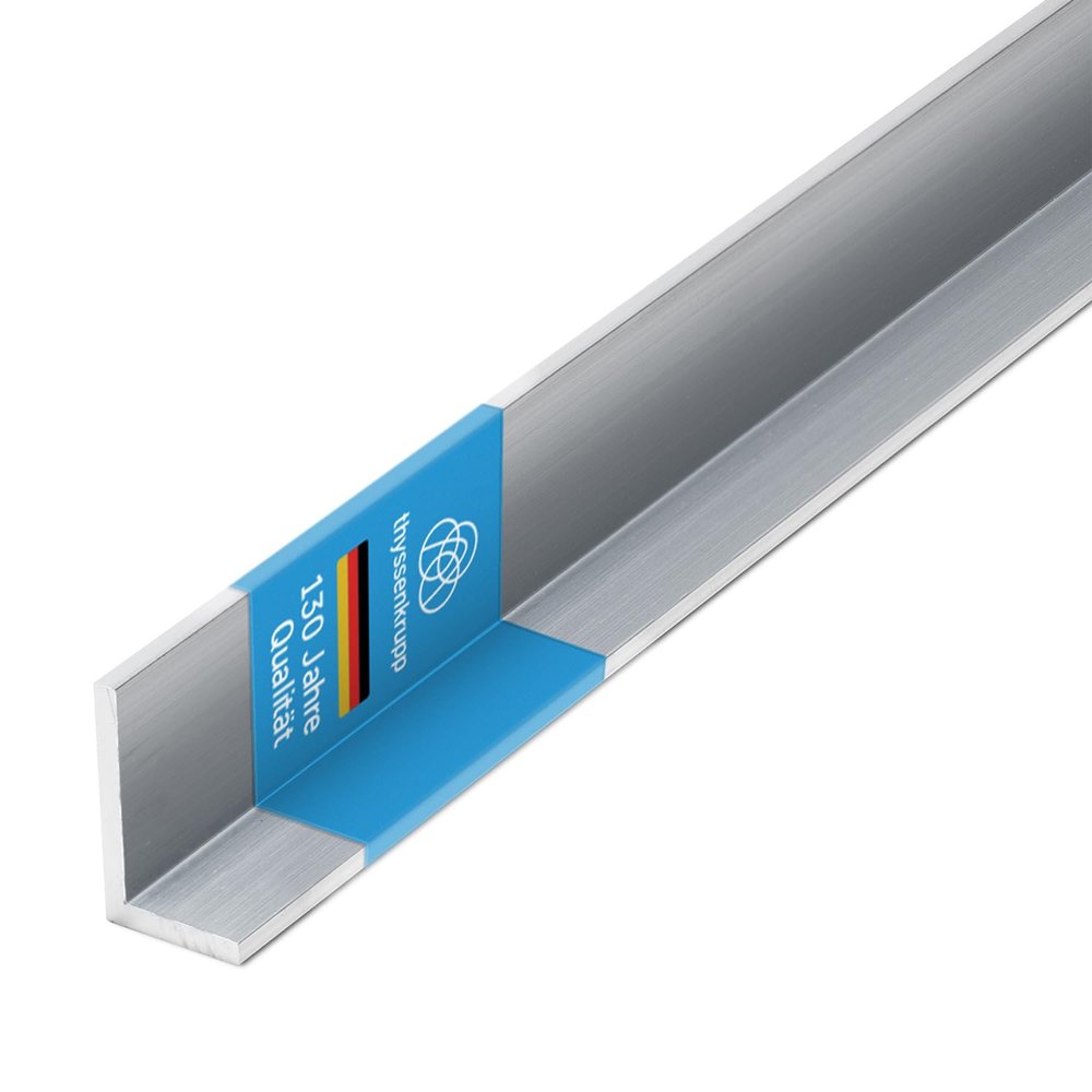 thyssenkrupp Unequal-Leg Aluminum Angle Profile 25 x 20 x 2 mm, 1500 mm | L-Profile | EN AW-6060