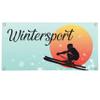 Vispronet PVC Banner, Business Advertising, Various Sizes, with Metal Eyelets and Bungee Cords (75 x 150 cm, Winter Sports Shop) view 1