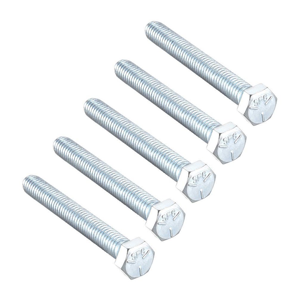 Hex Bolts, Carbon Steel, 3/8 in. (3/8-16 x 3 in.), Grade 5 UNC, Black, 5 pcs