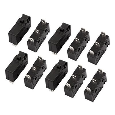 N/A 10-Piece AC 250 V 5 A Momentary 3-Terminal Push-Button Micro Switch
