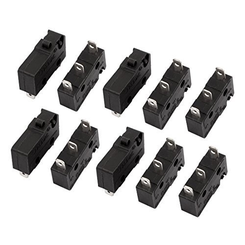 N/A 10-Piece AC 250 V 5 A Momentary 3-Terminal Push-Button Micro Switch