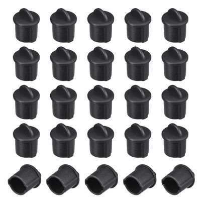 BNC Anti-Dust Cap for Female Jack, Black, 20-Pack