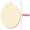 Wooden Easter Egg – Craft Decor 3–50 cm, 17 cm, Pack of 10 view 3