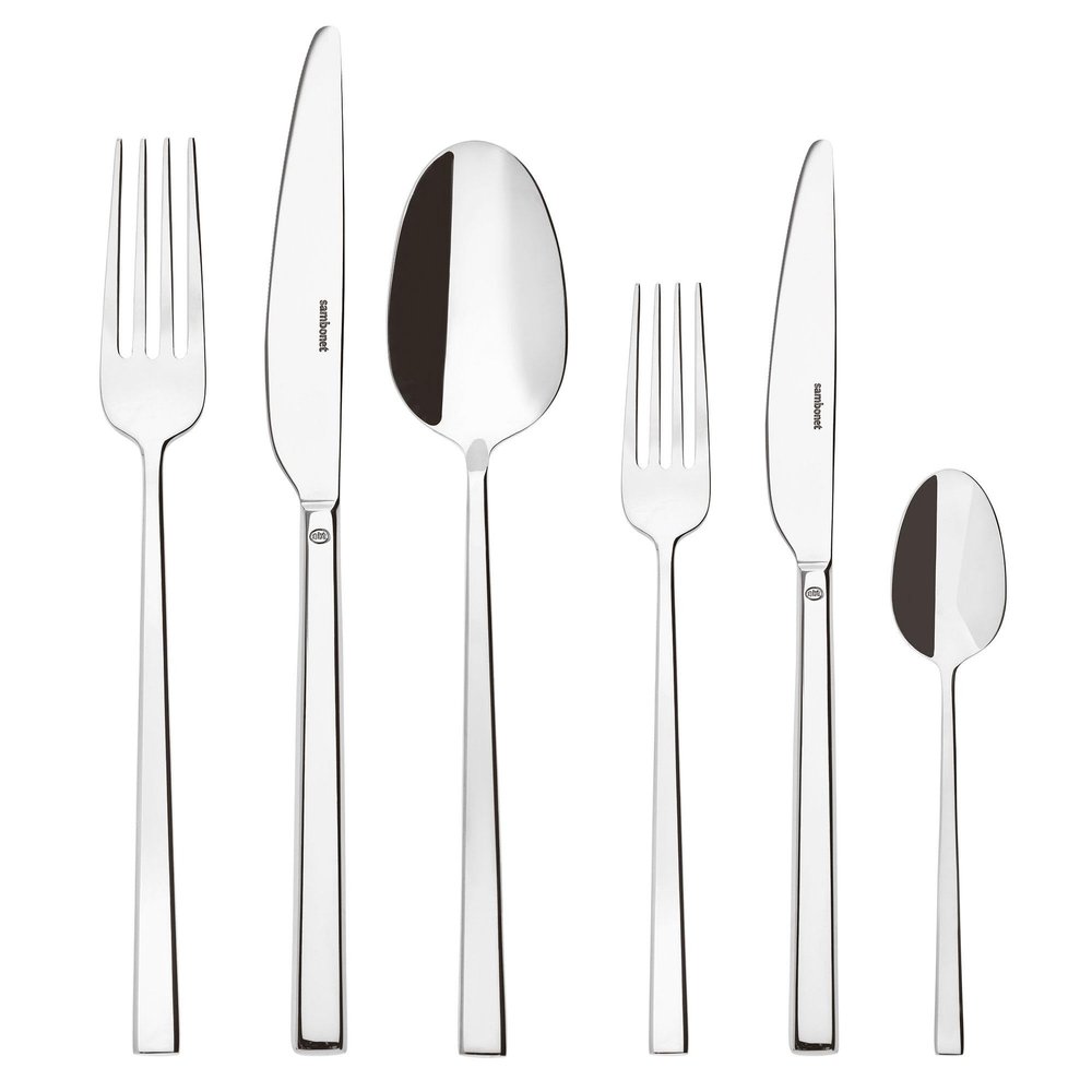 Sambonet 52562-83 Rock Inox 36-Piece Stainless Steel Flatware Set