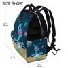 Montoj Canvas Backpack with Cartoon Alien Motif view 2