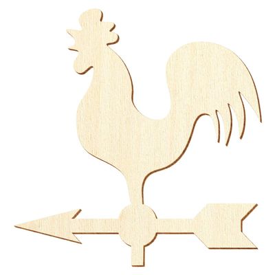 Wooden Weather Vane for Crafts and Decor, 5–50 cm, 25-Pack