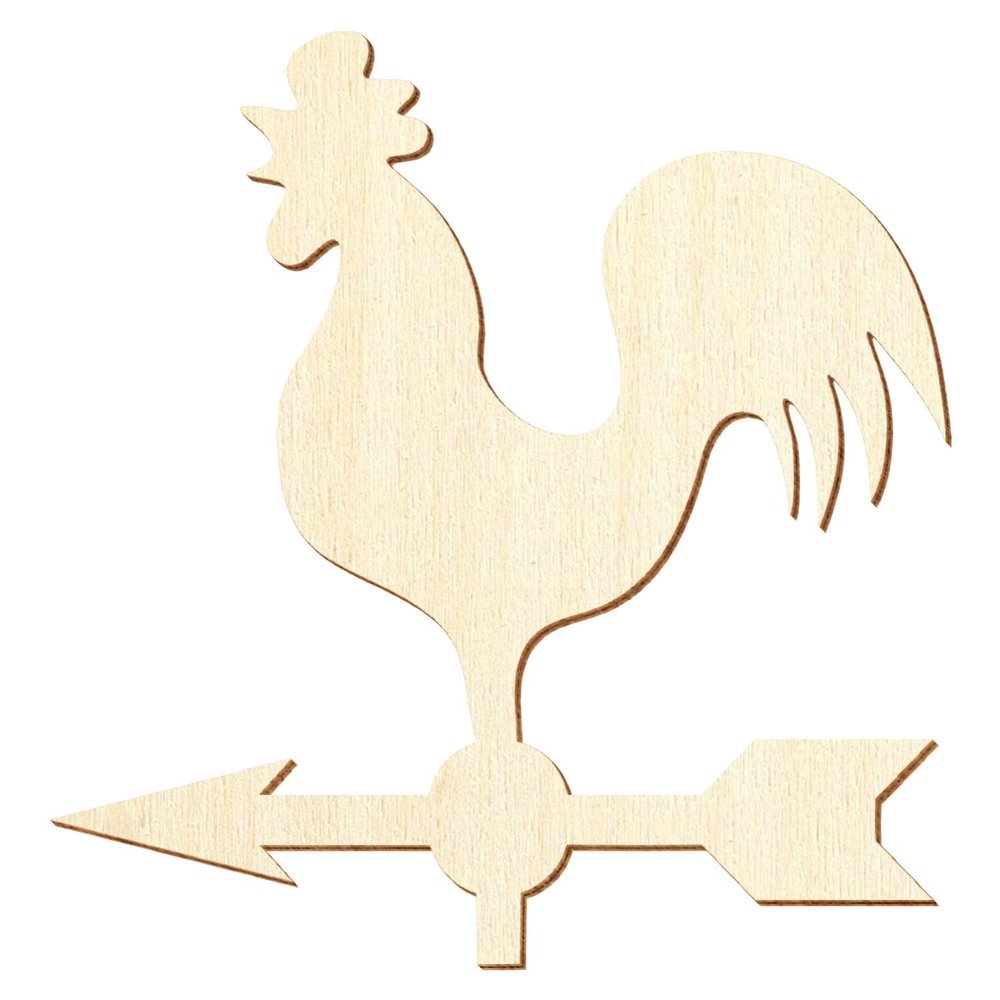 Wooden Weather Vane for Crafts and Decor, 5–50 cm, 25-Pack