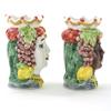 Pair of Sicilian Moorish Heads, 14 cm, Handmade Ceramic view 3