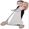 Mopec Wooden Figure, 7.5 cm Bride and Groom Stickers, 6 Pieces, Multicolor, One Size view 1