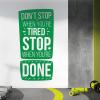 Wall Tattoo / Wall Decal "Don't Stop When You're Tired" Medium (285 x 580 mm), Cactus view 1