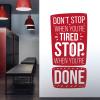 Wall Tattoo / Wall Decal "Don't Stop When You're Tired" Medium (285 x 580 mm), Cactus view 3