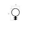 Tubular Seal for Wooden Windows and Doors - Black - Sample view 4
