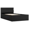 vidaXL Hydraulic Storage Bed with LED, Dark Gray Fabric, 100 × 200 cm view 2