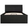 vidaXL Hydraulic Storage Bed with LED, Dark Gray Fabric, 100 × 200 cm view 3