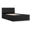 vidaXL Hydraulic Storage Bed with LED, Dark Gray Fabric, 100 × 200 cm view 4