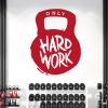 Power Body Fit Bodybuilder Fitness Training Silhouette Gym Sticker [Turquoise] view 4