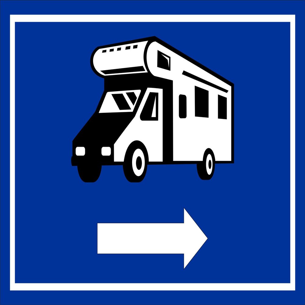 RV Sticker with Right Arrow - 60 x 40 cm, 20 Var., S00245-205-F