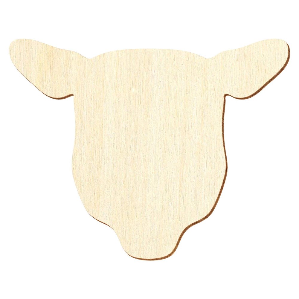 Wooden Sheep Head – Craft Decoration, 3–50 cm, Size: 4 cm, Pack of 25