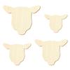 Wooden Sheep Head – Craft Decoration, 3–50 cm, Size: 4 cm, Pack of 25 view 2