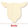 Wooden Sheep Head – Craft Decoration, 3–50 cm, Size: 4 cm, Pack of 25 view 3