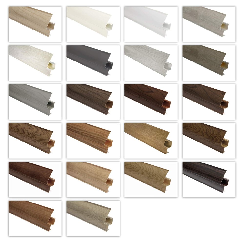 LEMAL PVC Baseboard End Cap, Right, 8630 Brown Wood Look
