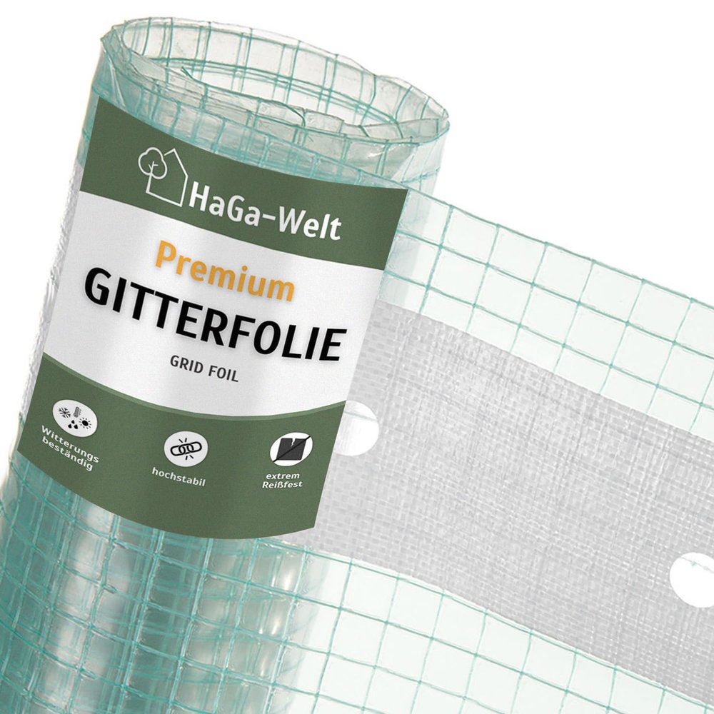 HaGa Reinforced Mesh Film 3 m x 10 m Transparent, Extra-Strong Greenhouse Cover