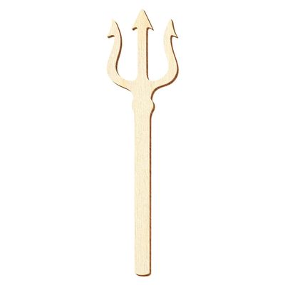 Wooden Trident for Décor & Crafts, 5–50 cm, 49 cm, 1 pc.