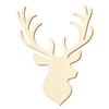Wooden Deer Head Craft Decor, 5–50 cm, 39 cm, 50-Pack view 1