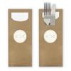 itenga 24 Cutlery Pockets with Napkins, Fish Motif, High-Gloss Silver view 4