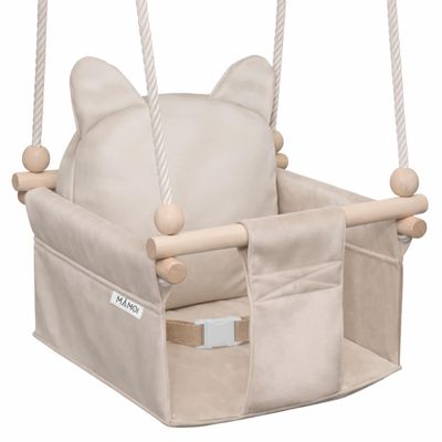 MAMOI Kids' Indoor Swing with Safety Belt, Adjustable Height 150–190 cm