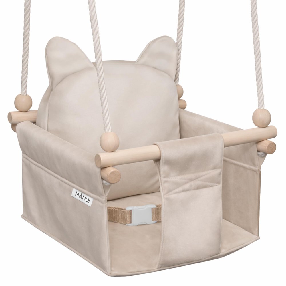 MAMOI Kids' Indoor Swing with Safety Belt, Adjustable Height 150–190 cm