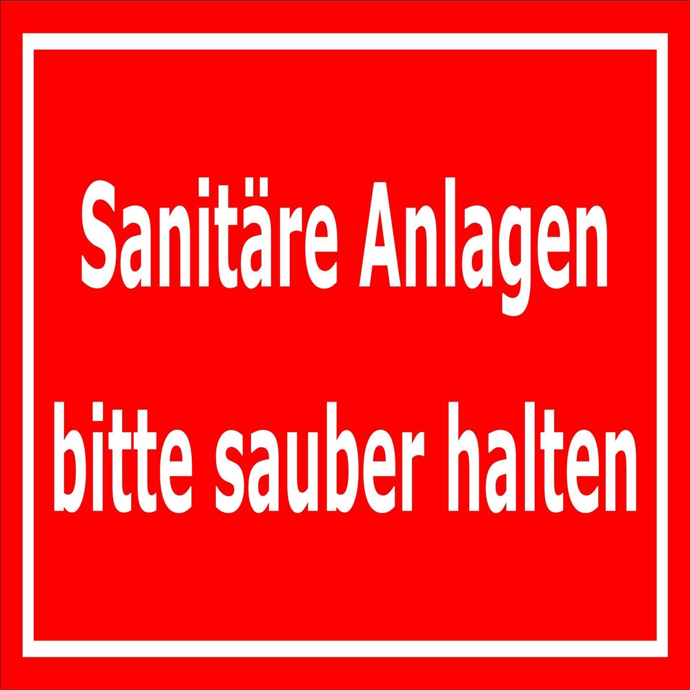 Melis-Folienwerkstatt Sanitary Facilities Sign - 45 x 30 cm - Pre-Drilled Holes - 3 mm Aluminum Composite - 20 VAR S00225-002-D