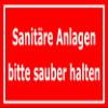 Melis-Folienwerkstatt Sanitary Facilities Sign - 45 x 30 cm - Pre-Drilled Holes - 3 mm Aluminum Composite - 20 VAR S00225-002-D view 1