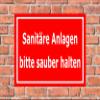 Melis-Folienwerkstatt Sanitary Facilities Sign - 45 x 30 cm - Pre-Drilled Holes - 3 mm Aluminum Composite - 20 VAR S00225-002-D view 2