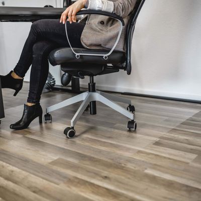 PROFOLIO Transparent Floor Protector for Offices, Adhesive, PVC, Made in Germany, 220 x 60 cm