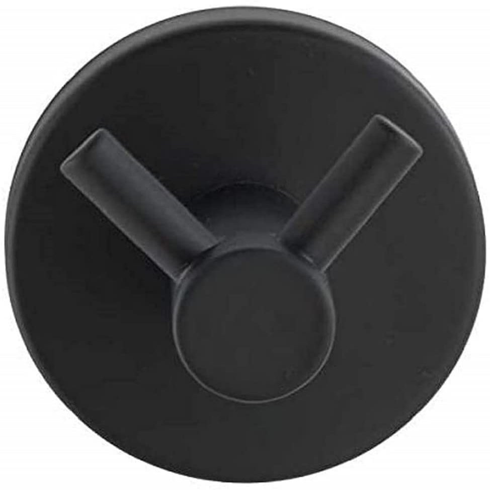 WENKO Duo Bosio Matte Black Wall Hook, Stainless Steel, 5.5 x 5.5 cm