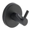 WENKO Duo Bosio Matte Black Wall Hook, Stainless Steel, 5.5 x 5.5 cm view 2