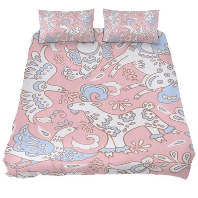 Eslifey 3-Piece Fairy Floral Bedding Set for Bedroom, Soft Synthetic Fabric, Multicolor, 150 x 200 cm