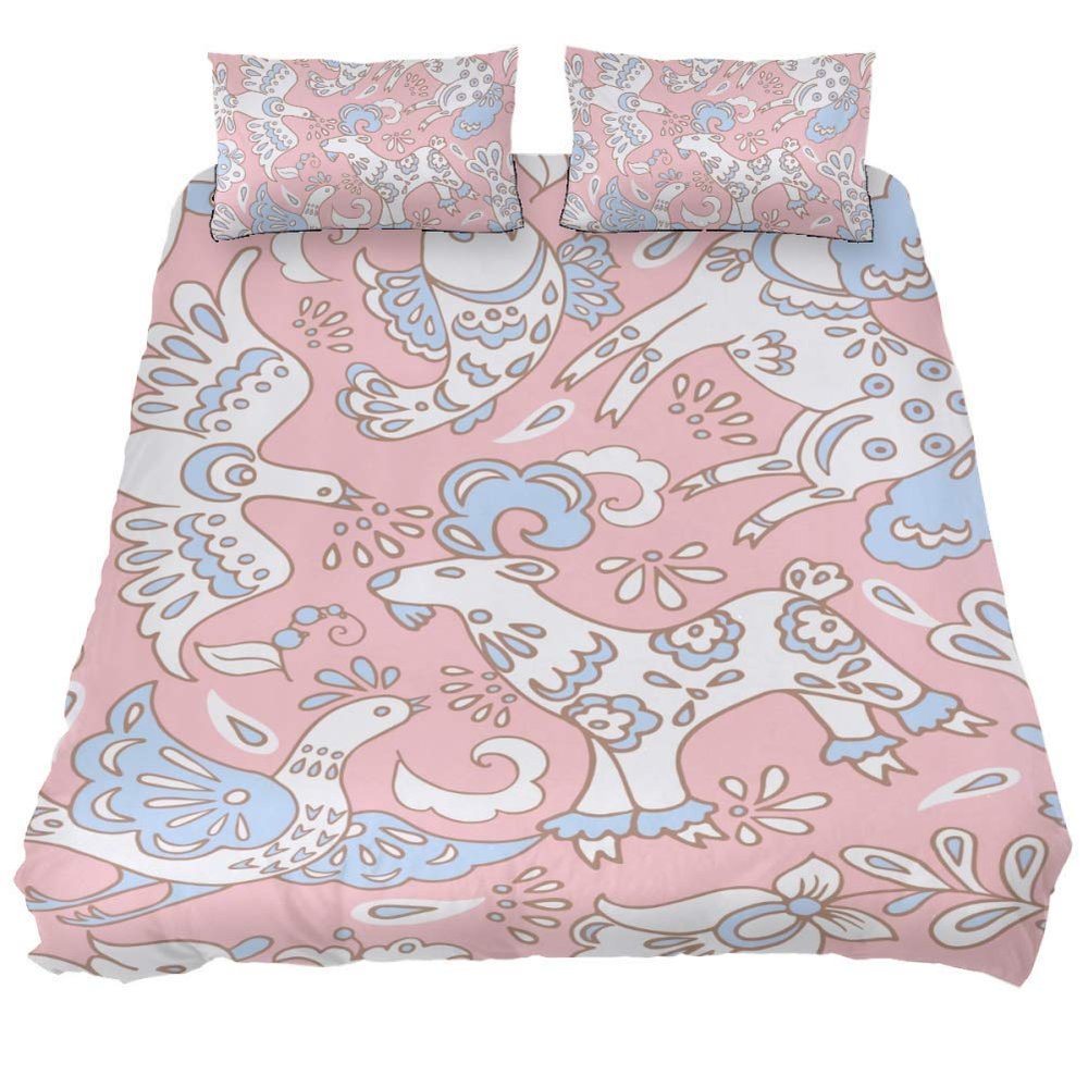 Eslifey 3-Piece Fairy Floral Bedding Set for Bedroom, Soft Synthetic Fabric, Multicolor, 150 x 200 cm