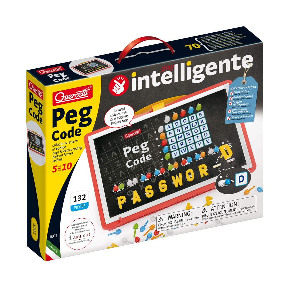 Quercetti Peg Code Board Game, Strategy Game