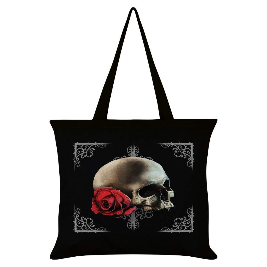 Cranial Rose Tote Bag 38 x 42 cm, Black