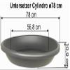 MePla Cilindro Planter Saucer, Round Plastic, UV-Resistant, Ø 78 cm, Anthracite view 2