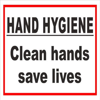 Clean Hands Sign – 60 x 40 cm – 3 mm Rigid Foam, 20 Var. S00225-020-B