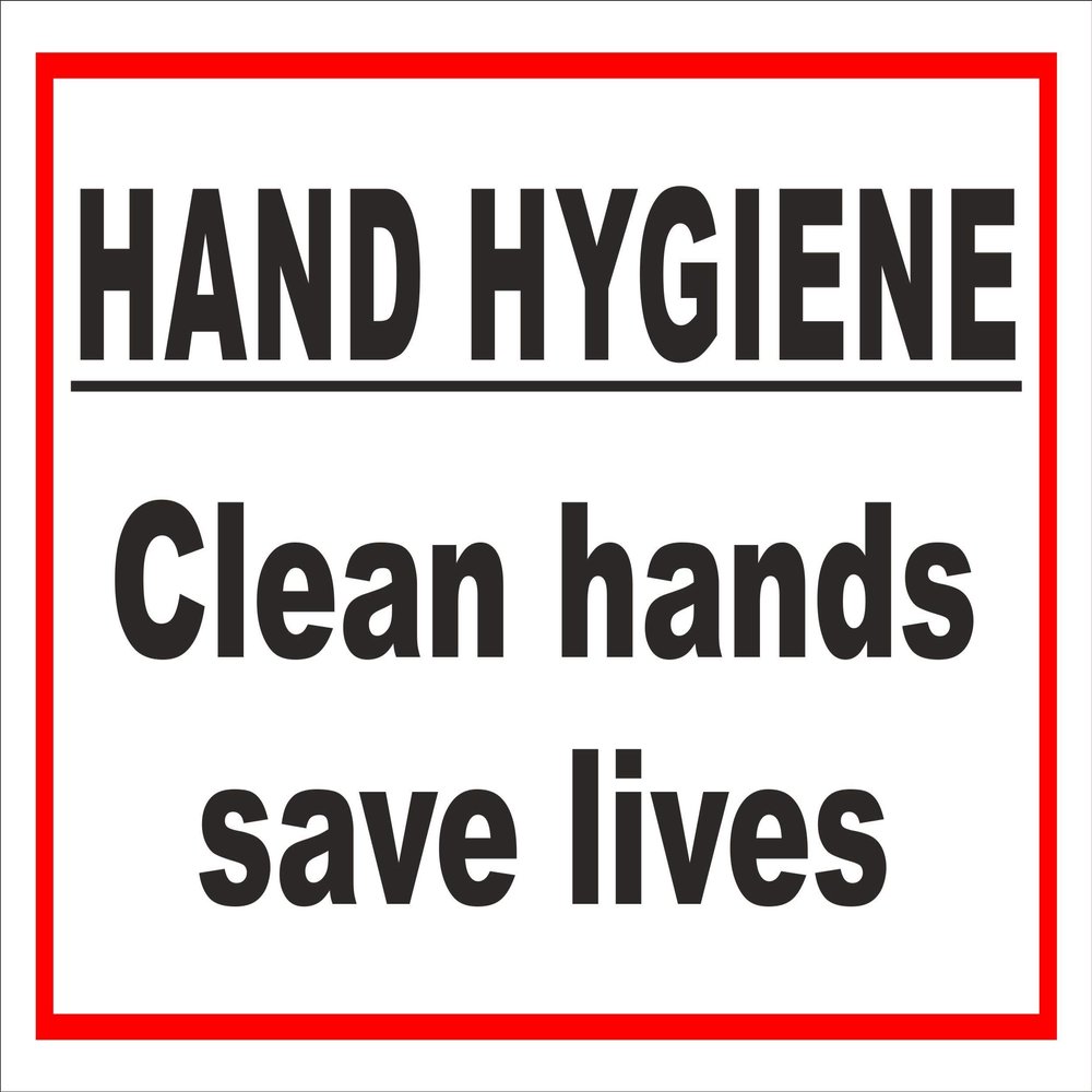 Clean Hands Sign – 60 x 40 cm – 3 mm Rigid Foam, 20 Var. S00225-020-B
