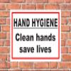 Clean Hands Sign – 60 x 40 cm – 3 mm Rigid Foam, 20 Var. S00225-020-B view 2