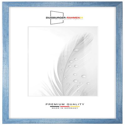 Duisburger-Rahmen24 DR24 20 x 70 Picture Frame, Light Blue, Custom-Made MDF Wood Frame